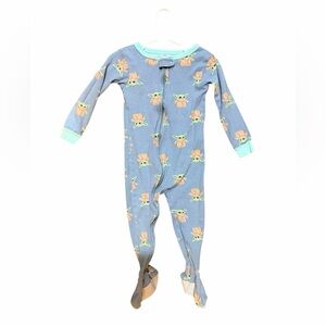 Carter's Blue Star Wars Yoda Footed One Piece Pajama